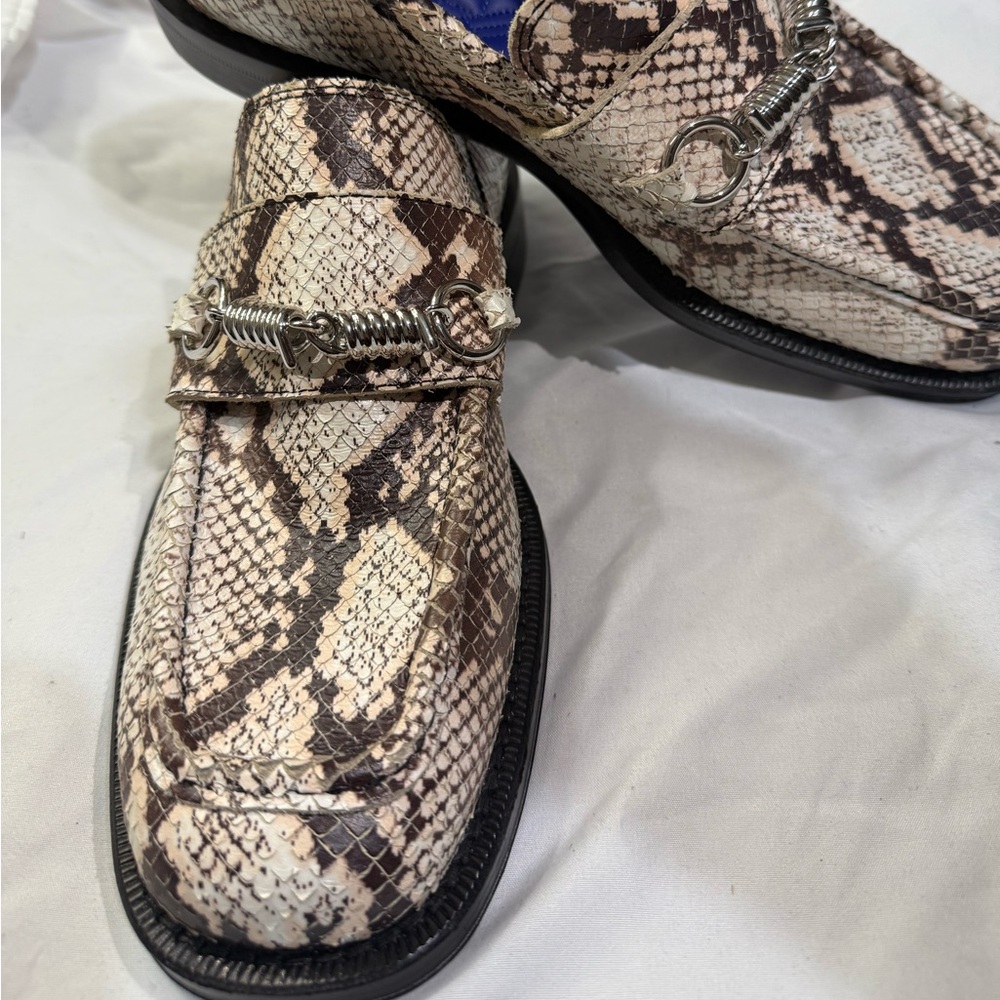 Burberry “New” Men’s Python/Print Barbed Loafers … - image 2